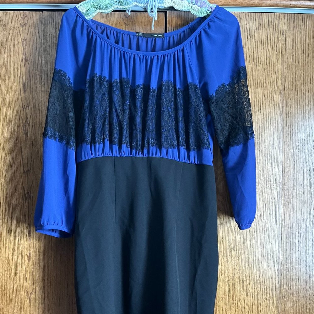 Black and Blue Pencil Dress